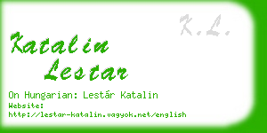 katalin lestar business card