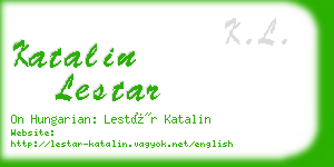 katalin lestar business card